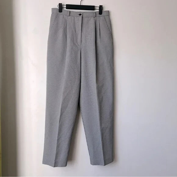 Vintage 90s Requirements Black & White Gingham Trouser Pants 10