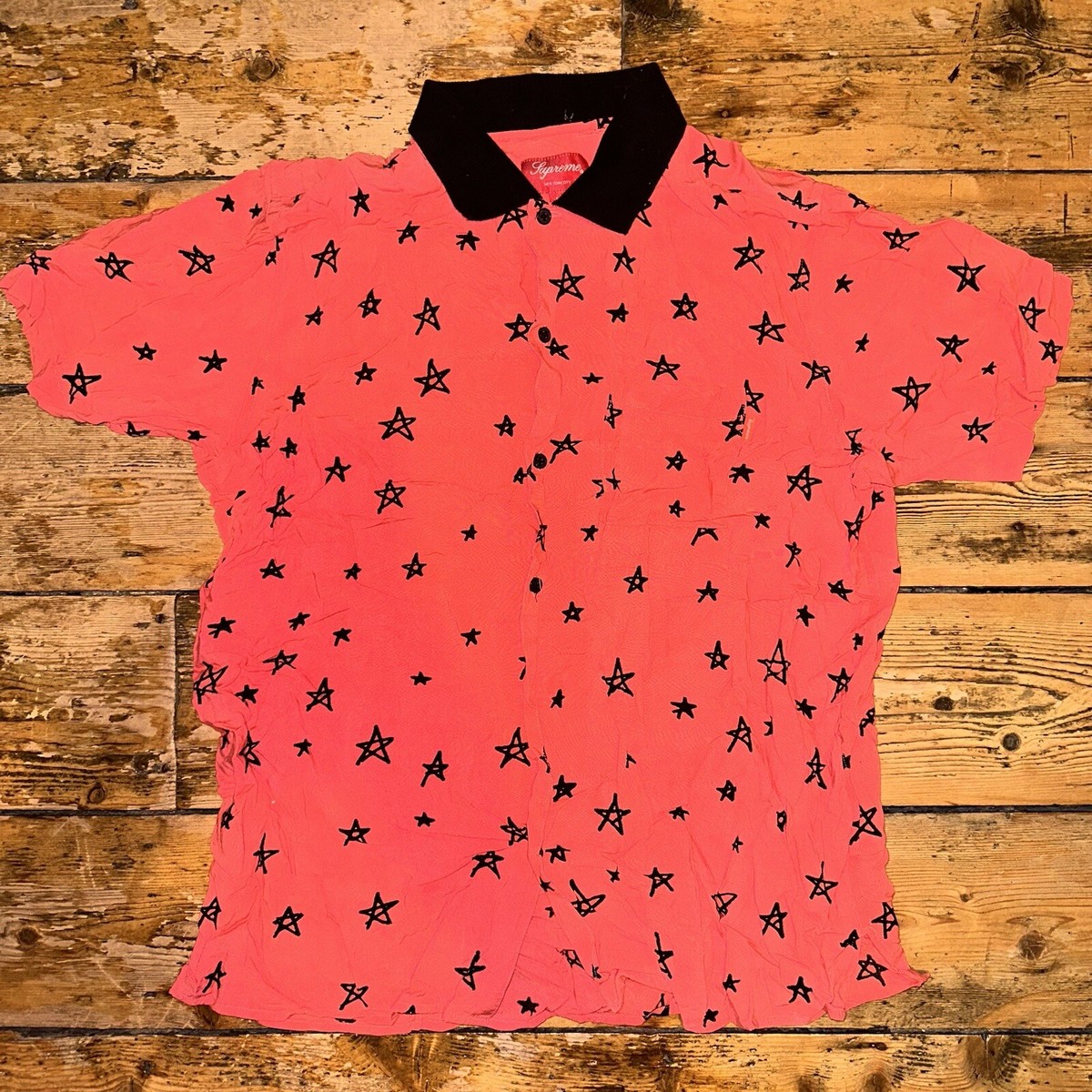 Supreme Rayon Shirt Coral Daniel Johnston Large | eBay UK