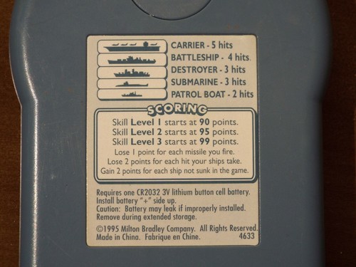 BATTLESHIP hand held game - Picture 2 of 2