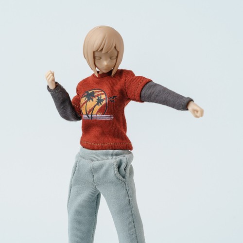 1/12 Ellie Red T-Shirt Female Clothes Model For 6" PH Action Figure Body Toy - Picture 5 of 7