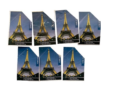Vintage 1996 Eiffel Tower Paris France Lot of 7 Ticket Stubs Admission Tickets