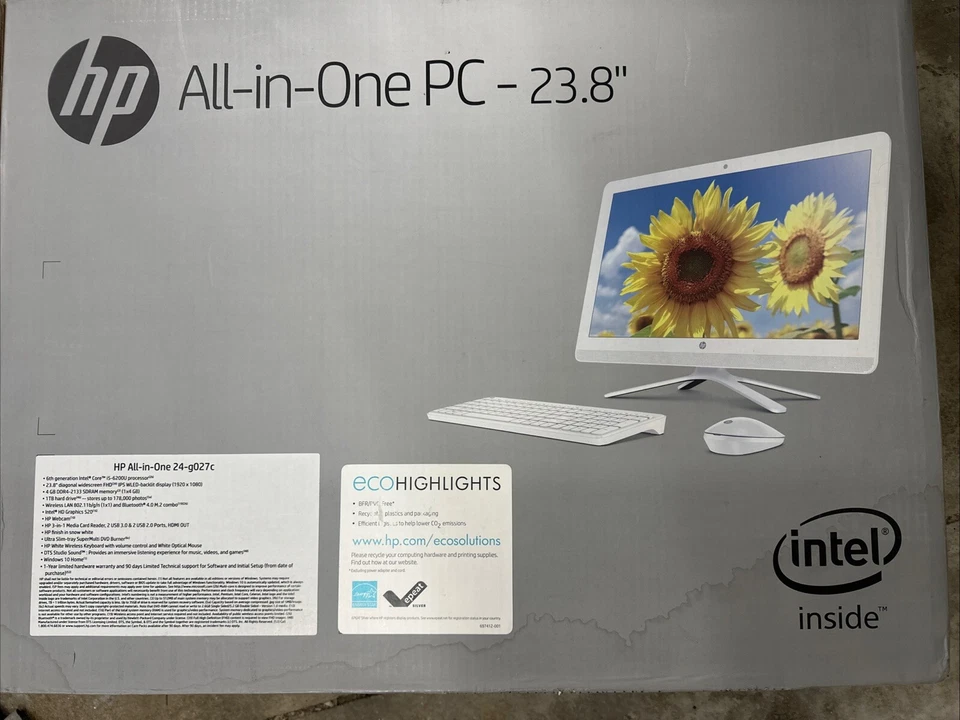 HP Pavilion 24-G027c 24" All-in-One Core i5-6200U 4G RAM 1TB HDD - Image 2 of 2