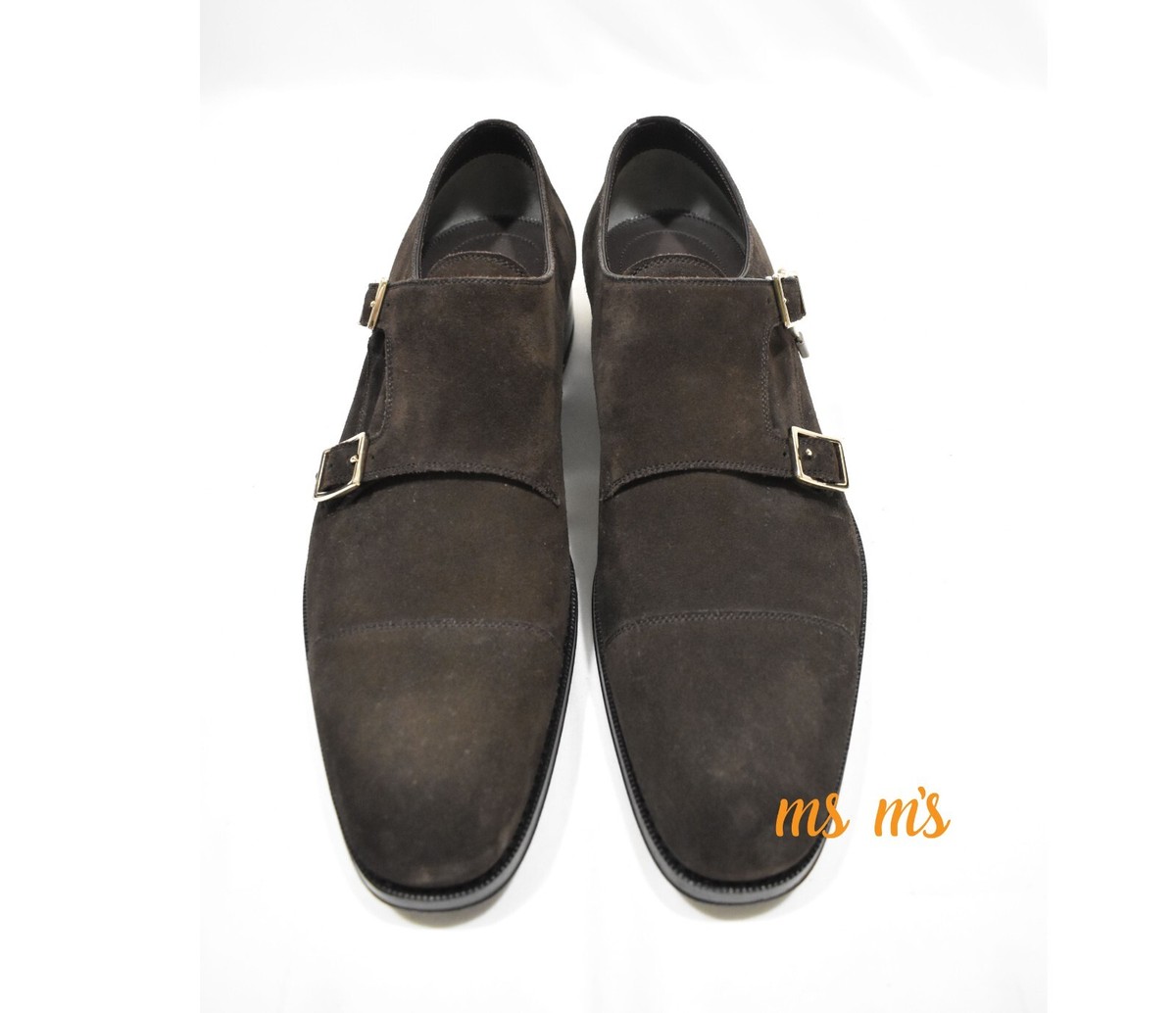 Tom Ford Edgar Double Monk Straps Cocoa Suede Men’s Dress Shoes Size 12.5 T NIB Tom Ford EDGAR DOUBLE MONK STRAPS Cocoa Suede Dress  main image 4