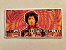 Jimi Hendrix Official License Plate Psychedelic Vintage 2000