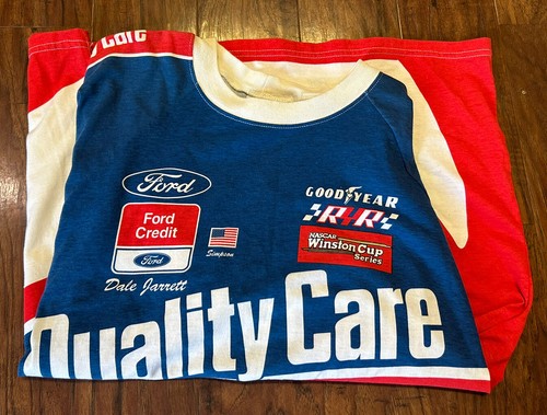 Dale Jarrett #88 Vintage 90s Chase Authentics All Over Print NASCAR T-Shirt XL - Picture 6 of 8