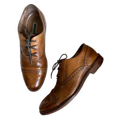 Johnston & Murphy Shoes Mens sz 9.5 Cap Toe Leather Oxford 20-8682