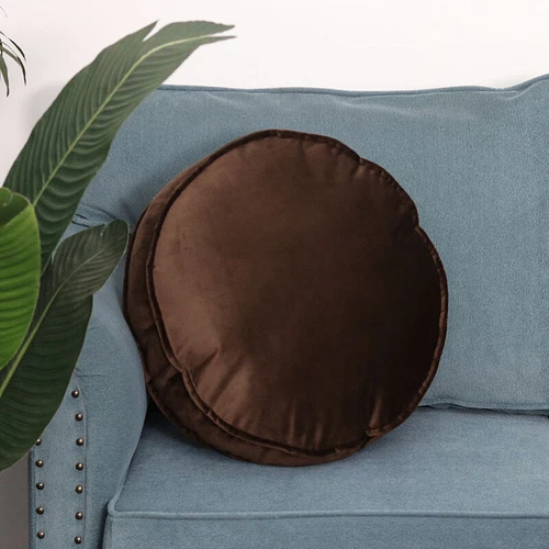 Soft Solid Velvet Pillow Case or Round Car Cushion Cover Sofa Living Room NEW - Bild 13 von 34