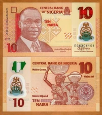 Nigeria, 10 naira, 2017, P-New, POLYMER, UNC