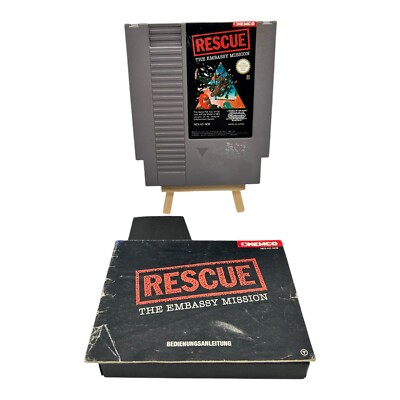 Nintendo NES Rescue The Embassy Mission mit Anleitung Schuber Tradewest PAL NOEB