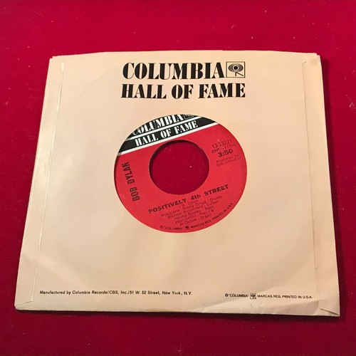 BOB DYLAN Positively 4th Street 1975 7" vinyl single Subterranean Home Sick Blue
