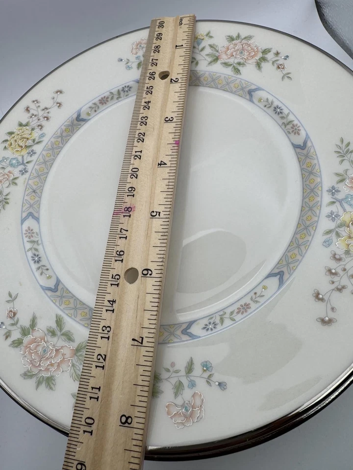 Juego de 8 platos de ensalada vintage Gorham Fine China madera de cerezo elegante con temática floral Foto 4 de 4