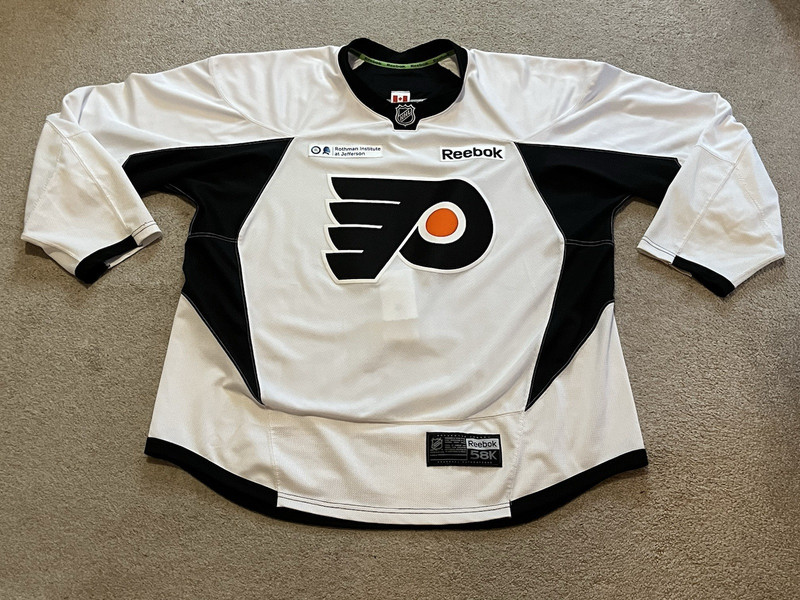 Philadelphia Flyers Reebok Center Ice Practice Game Used 58K Authentic Jersey