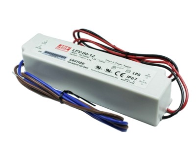 LED Transformer Power Supply Driver Waterproof IP67 12V 60W Very Small + Compact