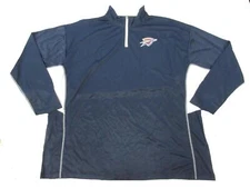 New Oklahoma City Thunder Mens Sizes 3XL-4XL Blue 1/4 Zip Performance Shirt $40