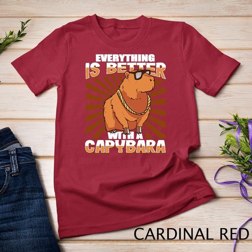 Camiseta unisex Everythings Is Better With A Capybara - Rodent Capiybara - Imagen 3 de 15