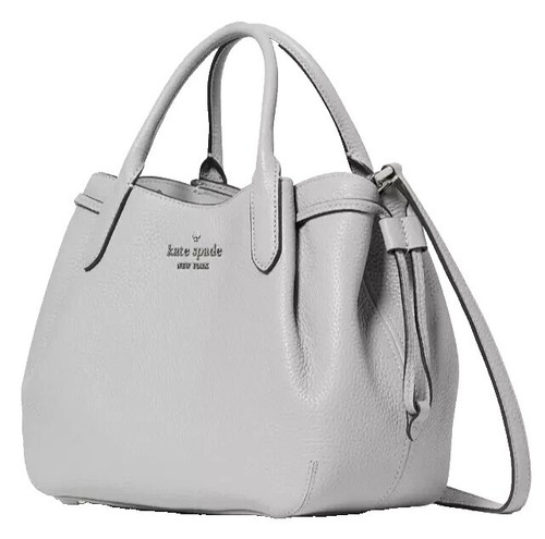 Kate Spade New York Dumpling Gray Leather Satchel Bag K8135 Purse
