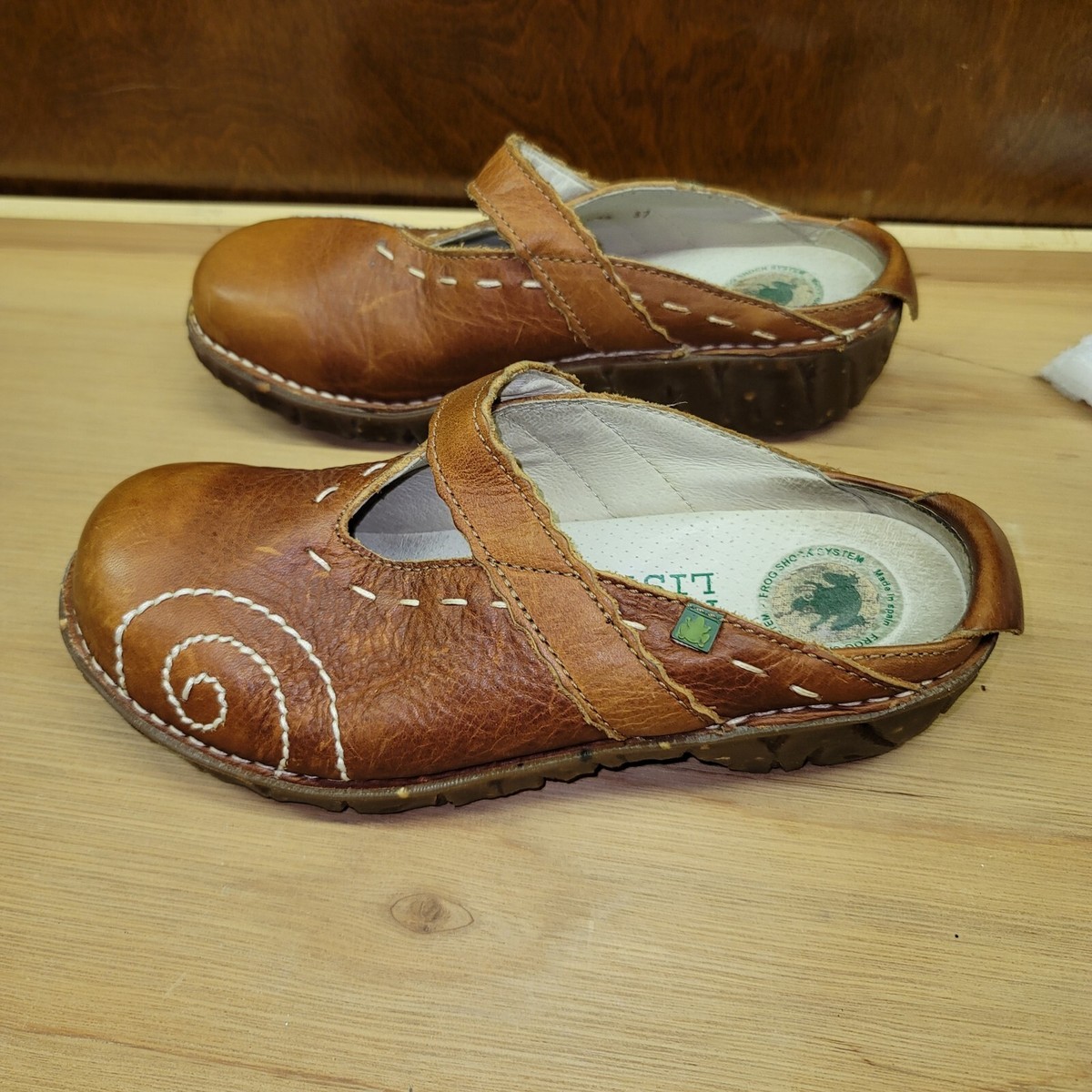 El Naturalista Womens Sz 37 Shoes Brown Leather Slip On  display picture 2