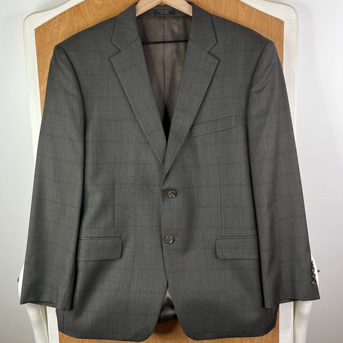 Traje Jones New York Para Hombre 42S Verde Ventana 3 Piezas 100% Lana Pantalones 30x31 - Imagen 2 de 24