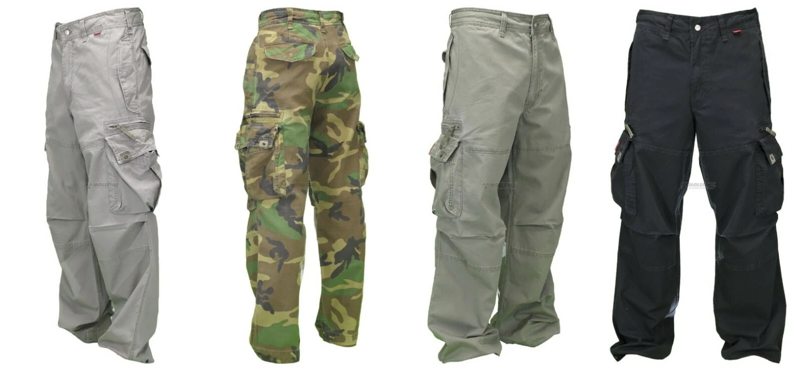 Molecule Heavyweight Cotton Cargo Combat Trousers Skater Board Biker Surfer
Opens in a new window or