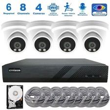 CTVISION 4K NVR 6MP Audio PoE IP Security CCTV Color Night Vision Camera System