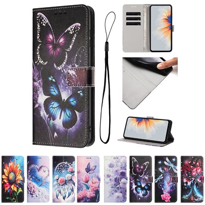 Fr Samsung Galaxy S25 Ultra S24 FE S23 S22 S21 S20 Leather Case with Card Holder