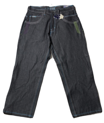 Brand New- Vintage Mecca Wide Leg Baggy Shiny Denim Mens Brand New- Vintage Mecca Wide Leg Baggy Shiny Denim Mens