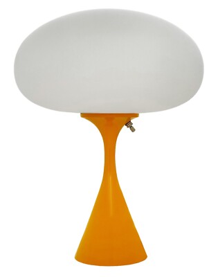 Mid Century Design Table Lamp by Designline in Mg. Orange - Retro Mushroom Lamps