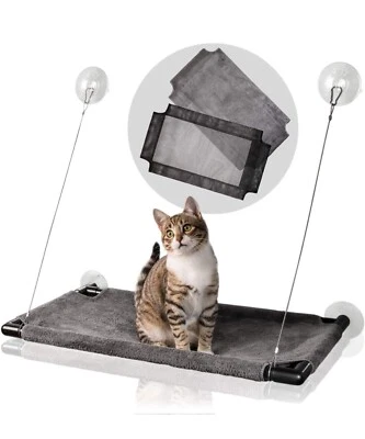 BELLA & BALU Premium Fensterplatz Katzen Liege Hängematte Fenster Liegeplatz Bett Bella Balu