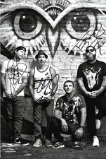 Alient Ant Farm autographs signed 20x30 cm picture b/w