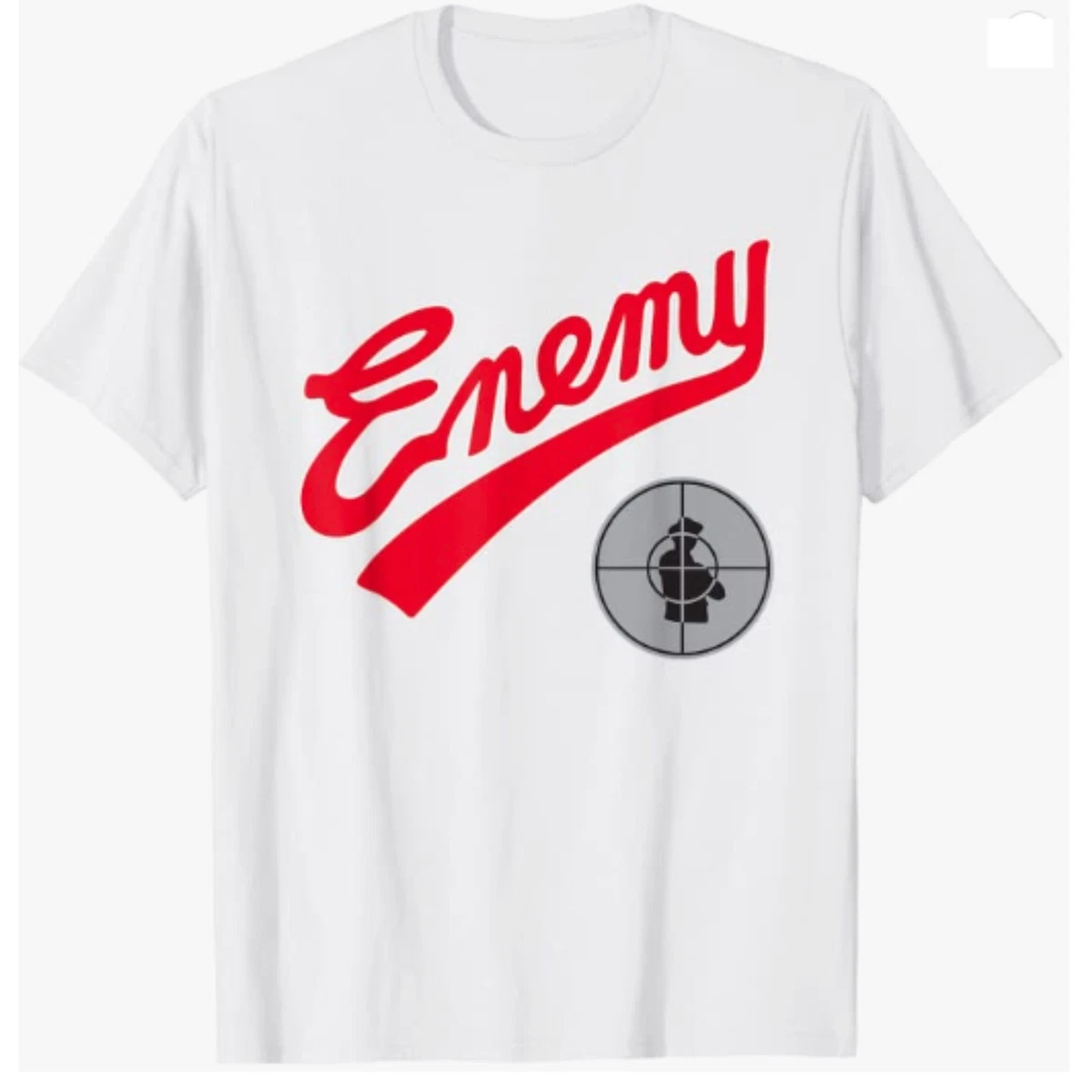 Public Enemy Target Men's White T-Shirt, XL