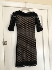 Max Studio Black Lace Sheath Dress Womens Cocktail Holiday Party Evening XS 6 8