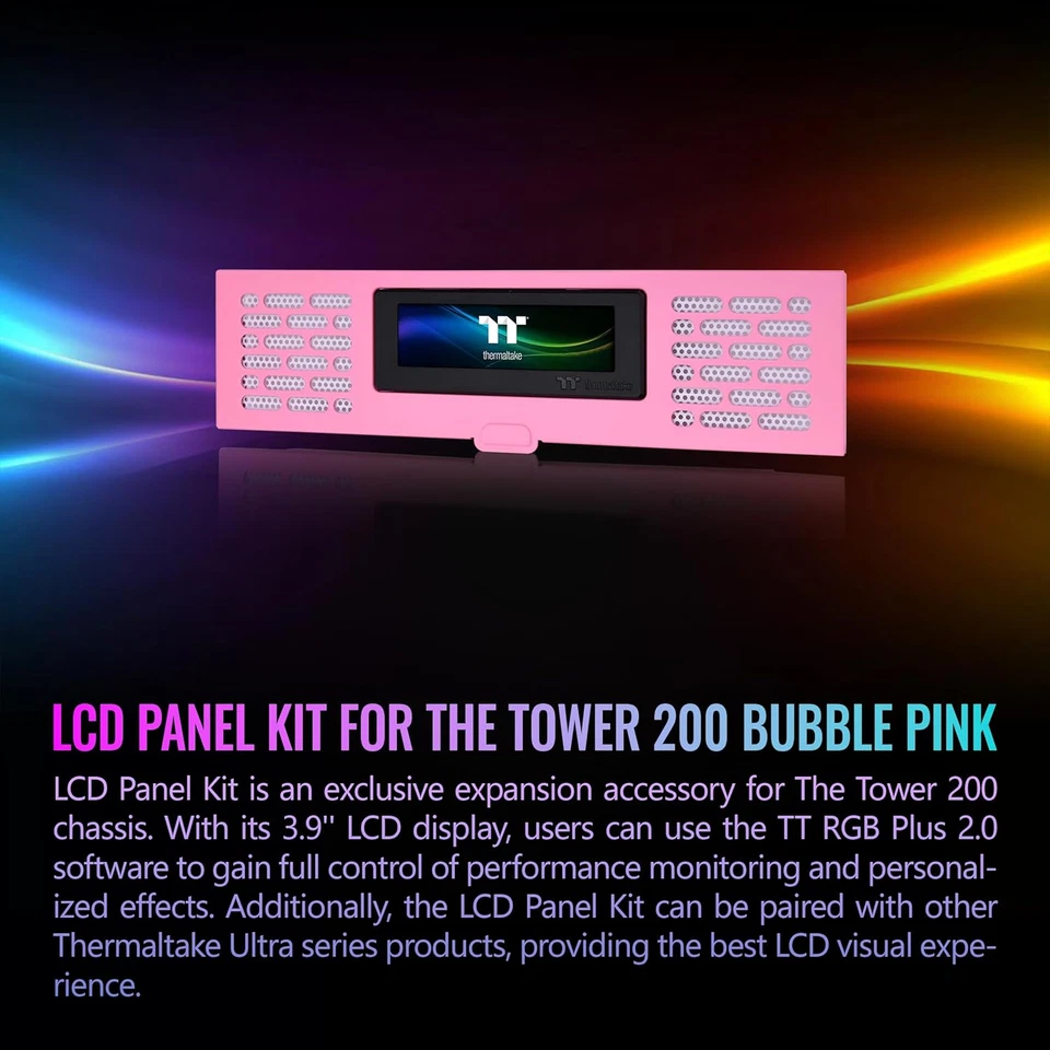 Tower 200 Series Bubble Pink LCD Panel Kit, 3.9" LCD Display, Supported by Tt RG - Image 2 of 4