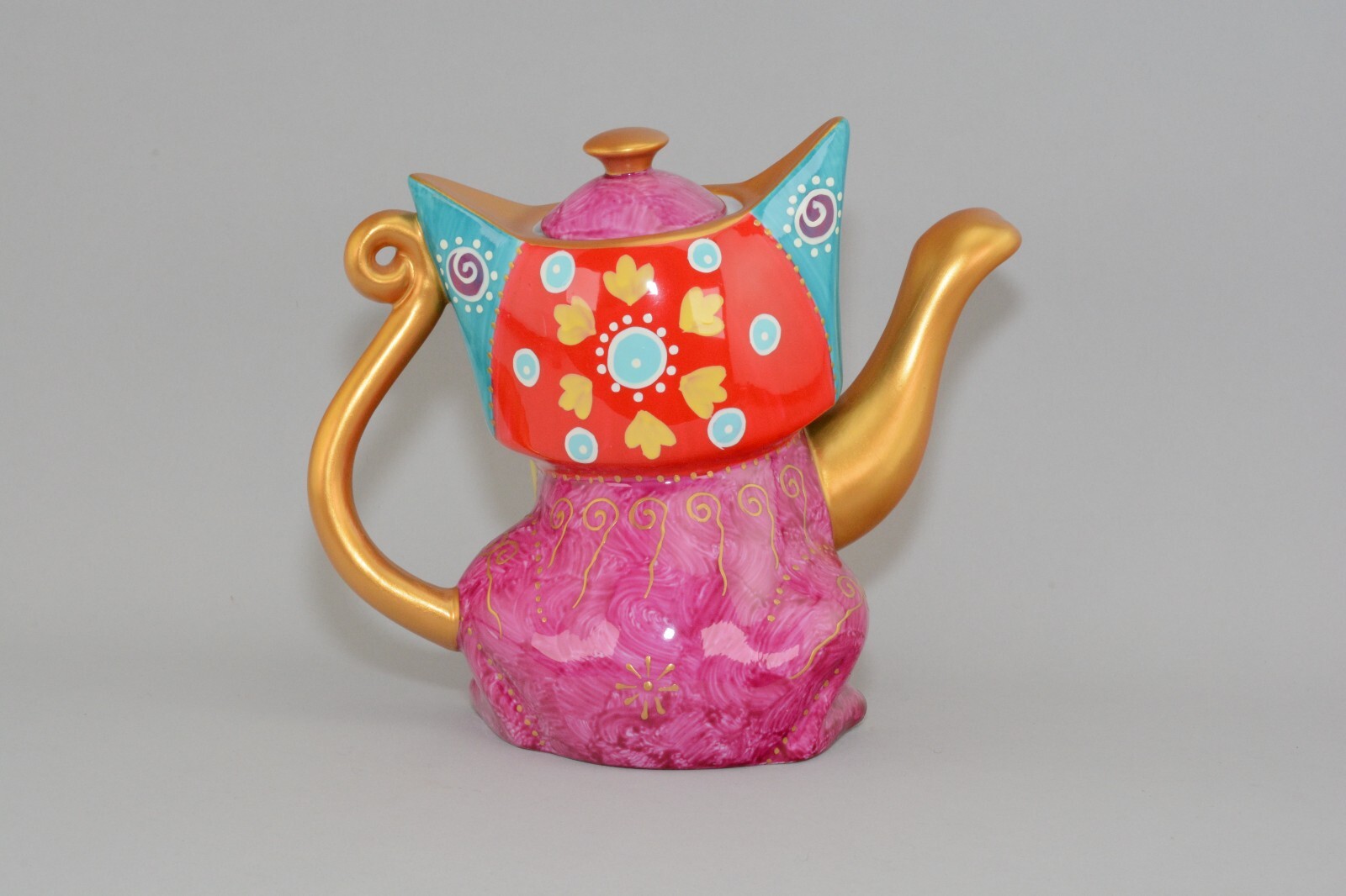 JAMESON & TAILOR Bone China Novelty CAT Teapot Hand Painted 7 1/4" (18.5cm) Tall eBay