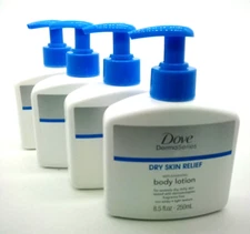 4-PACK Dove DermaSeries Dry Skin Relief Body Lotion 8.5oz ea NEW
