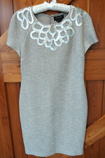 St John Dress, 10. Soft Gold Subtle Shimmer Hand Beading. New. Beautiful