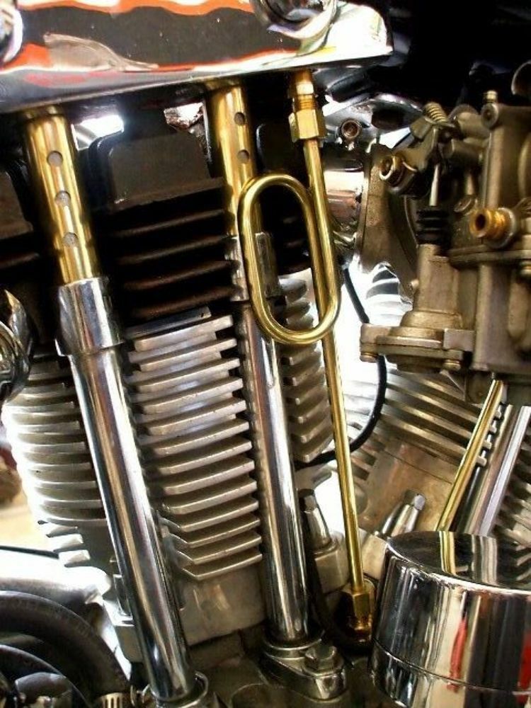 OldStf Brass Drilled Holes Pushrod Tube Cover Keepers Harley Ironhead