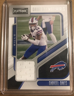 Gabriel Davis 2021 Playbook Game Day Materials Rookie Review #GDM-GDA Bills