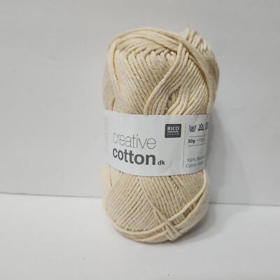 Rico Creative Cotton 100% Cotton Color 006 Yarn 1.75 Oz 50 Grams