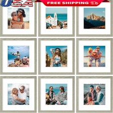 12x12 Picture Frames Set of 9 Shatter Resistant Wall Mount Collage Frames New