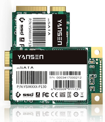 New - YANSEN Industrial Grade 512GB mSATA SSD, 3D NAND TLC Internal SSD