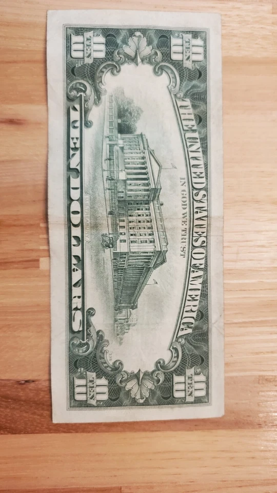 1969 A Series $10 Bill Cut Error - Image 3 of 4