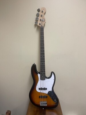 SQUIER FENDER BASS GUITAR AFFINITY JAZZ BASS (3 TONE SUNBURST) FENDER BASS