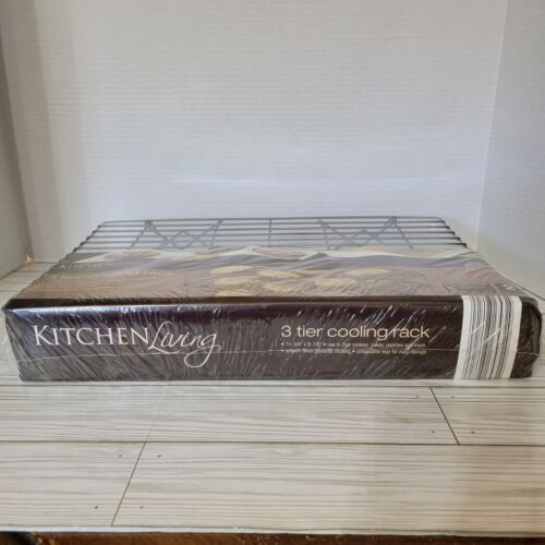 Kitchen Living 3 Tier Cooling Rack Collapsible Legs Smooth Finish - Picture 2 of 7