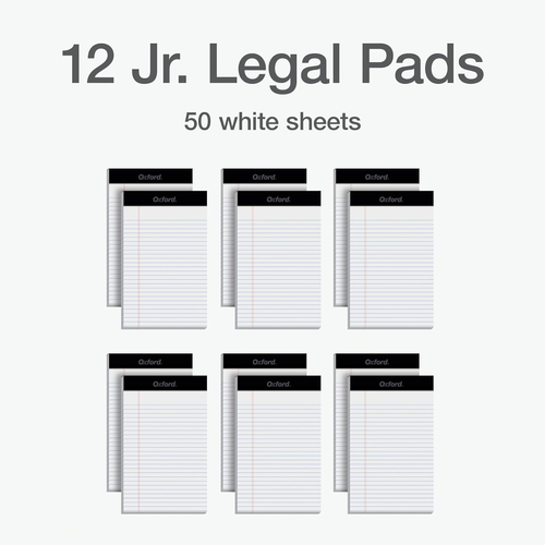 5 X 8 Legal Pads, 12 Pack, Narrow Ruled, White Paper, 50 Sheets per Writing Pad, - Picture 6 of 12