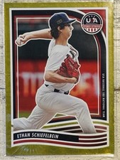 ETHAN SCHIEFELBEIN 1/1 2024 Panini Stars & Stripes USA Baseball Gold Fireworks!