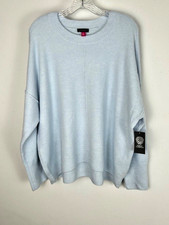 NWT - Vince Camuto Long-Sleeve Extended Shoulder Sweater - Light Blue Size XL