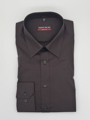 Marvelis Langarm Hemd Body Fit Schwarz 2999-64-28 E8K