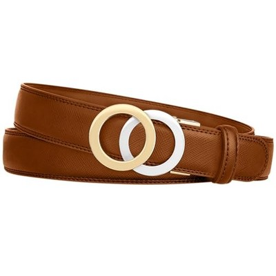 Premium Leather - No 125 CM (Fits Waist Size Upto 44'' Inch) Saffiano - Cognac