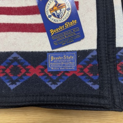 Pendleton Beaver State “Home Of The Free” Buffalo Wool Blanket