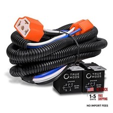 True Mods H6054 H4 LED Headlight Wiring Harness Negative Switched Conversion 